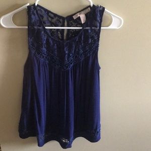 Forever 21 Navy Lace Shirt